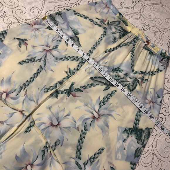 Faith Women's Skirt Full Length Floral With Ruffled Hem Yellow Green Size S - Picture 16 of 16